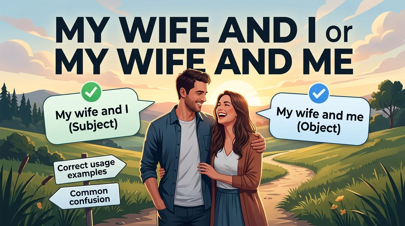 My Wife and I or My Wife and Me: Differences and Correctives?