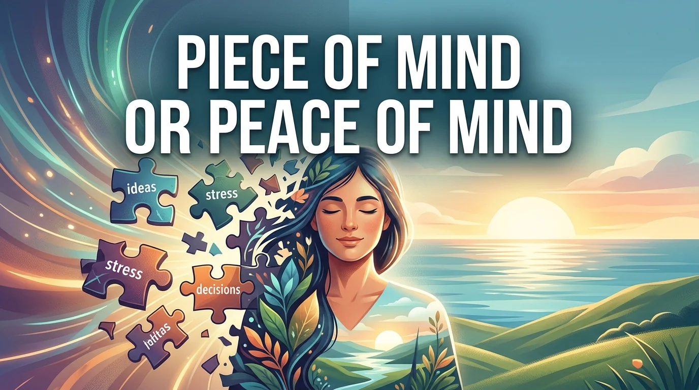 Piece of Mind or Peace of Mind: Differences and Corrections?