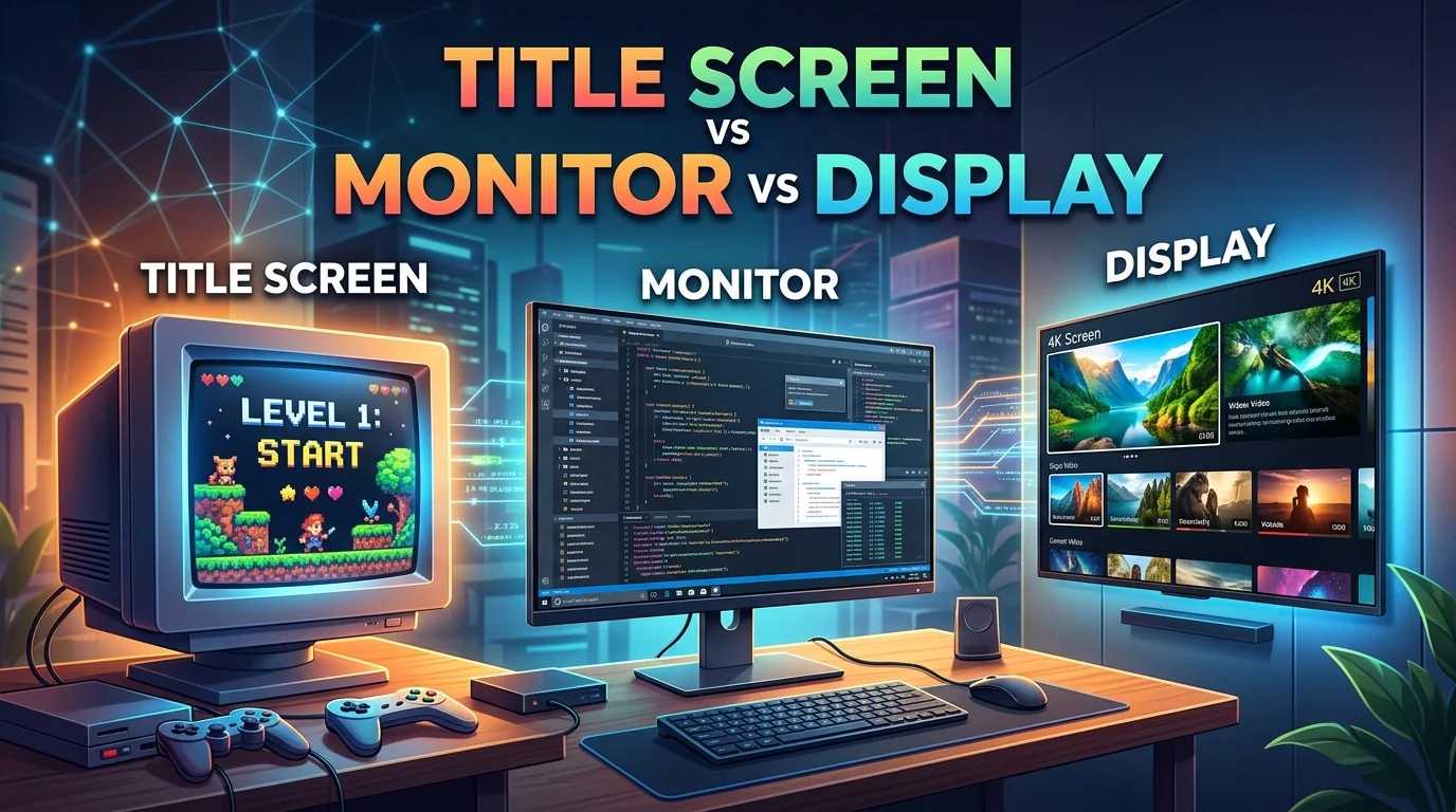 Screen vs Monitor vs Display: Difference & Correctives?