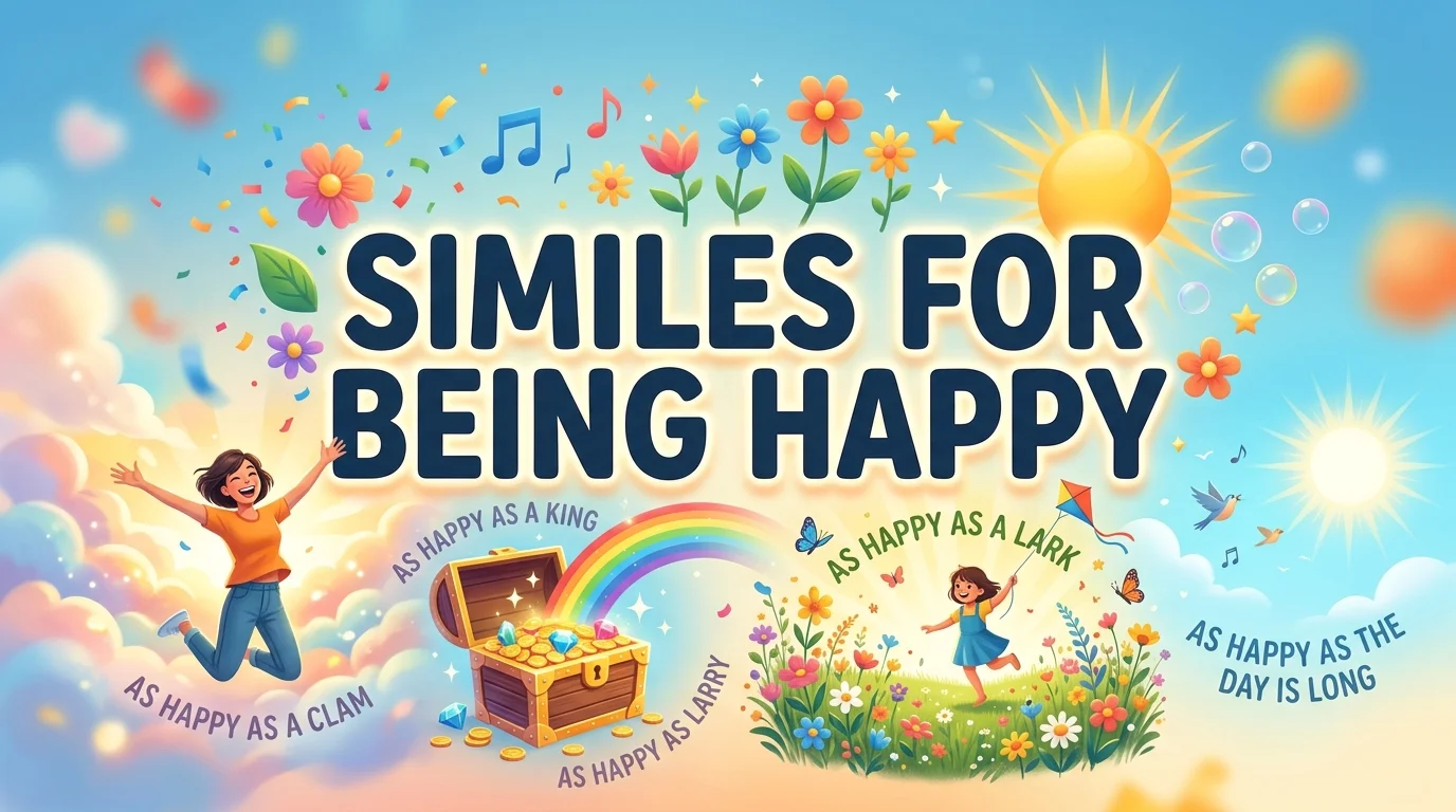 Similes For Being Happy: Differences & Correctives?