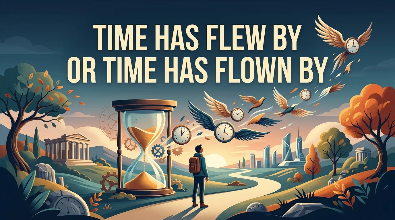 Time Has Flew By Or Time Has Flown By: Difference & Correction?